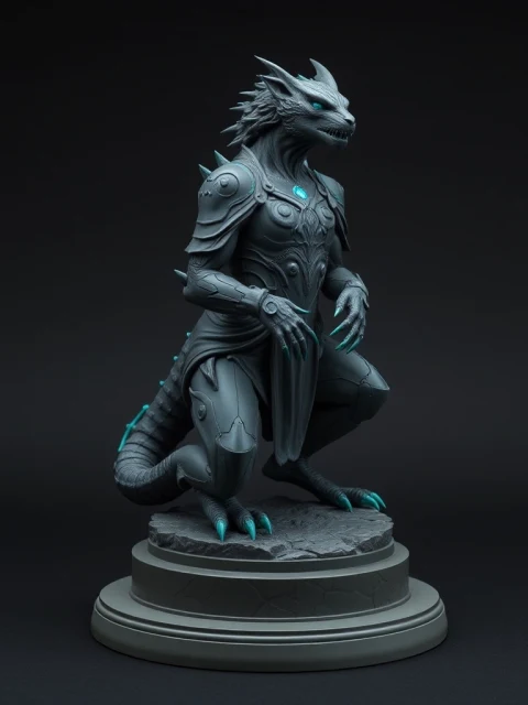 Зверь Неонового Пламени Сай-фай — коллекционная 3D-фигурка