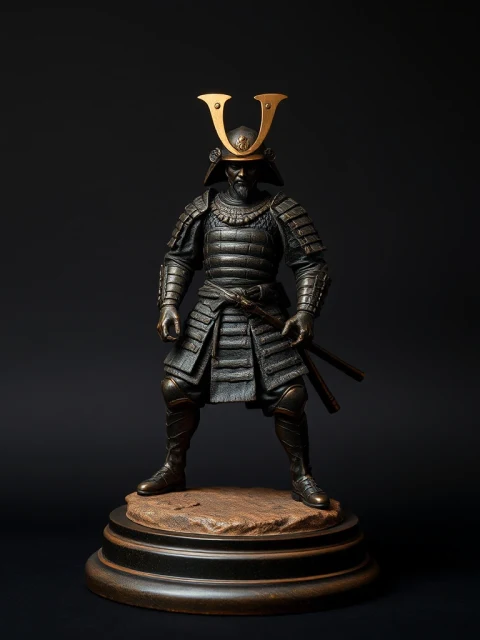 Самурай Лунного Затмения Тёмное фэнтези — коллекционная 3D-фигурка
