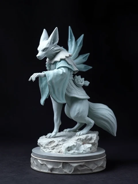 Кицунэ Дикого Севера Фэнтези — коллекционная 3D-фигурка