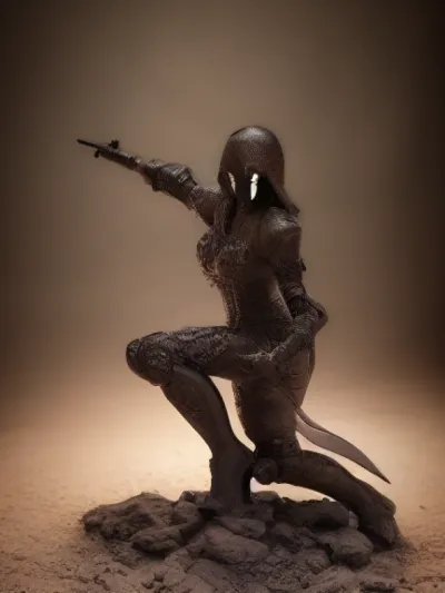 Ассасин Ржавого Пророчества Киберпанк — коллекционная 3D-фигурка