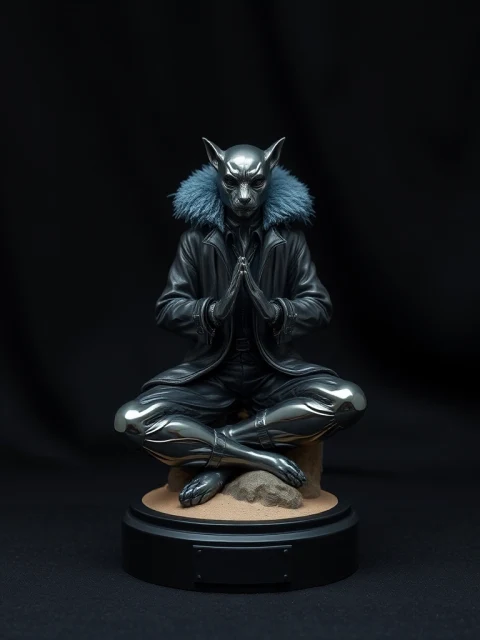 Кибер-детектив Пурпурного Затмения Тёмное фэнтези — коллекционная 3D-фигурка