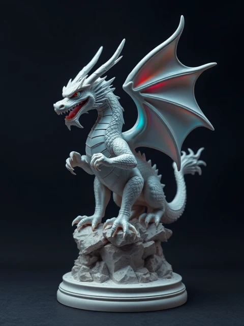 Дракон Сломанных Звёзд Нео-нуар — коллекционная 3D-фигурка