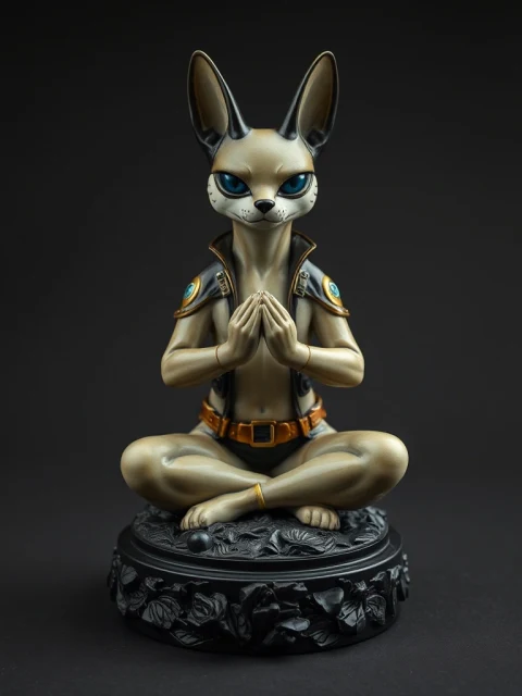 Кибер-детектив Стеклянного Взгляда Сай-фай — коллекционная 3D-фигурка