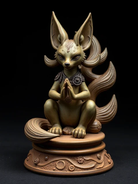 Кицунэ Дикого Севера Мифология — коллекционная 3D-фигурка