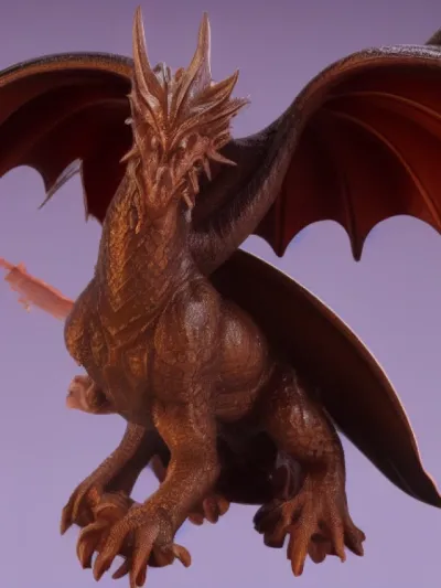 Дракон Багрового Прилива Реализм — коллекционная 3D-фигурка