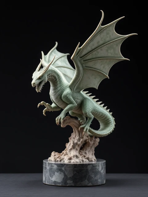 Дракон Полуночного Часа Киберпанк — коллекционная 3D-фигурка