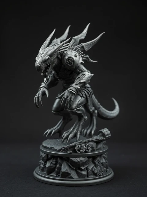 Зверь Последнего Рассвета Киберпанк — коллекционная 3D-фигурка