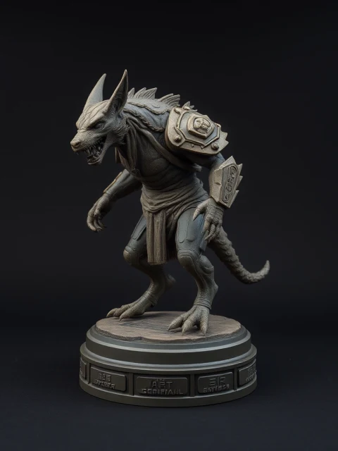 Зверь Лунного Затмения Киберпанк — коллекционная 3D-фигурка