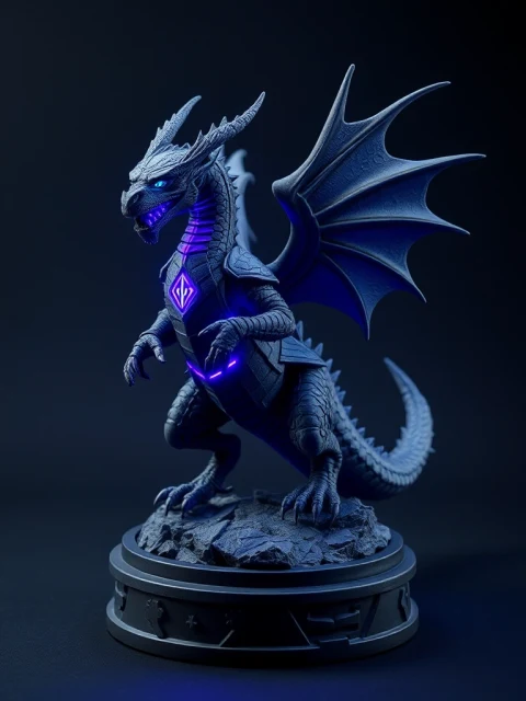 Дракон Сломанных Звёзд Постапокалипсис — коллекционная 3D-фигурка