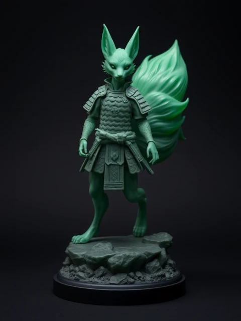 Кицунэ Холодного Расчёта Реализм — коллекционная 3D-фигурка