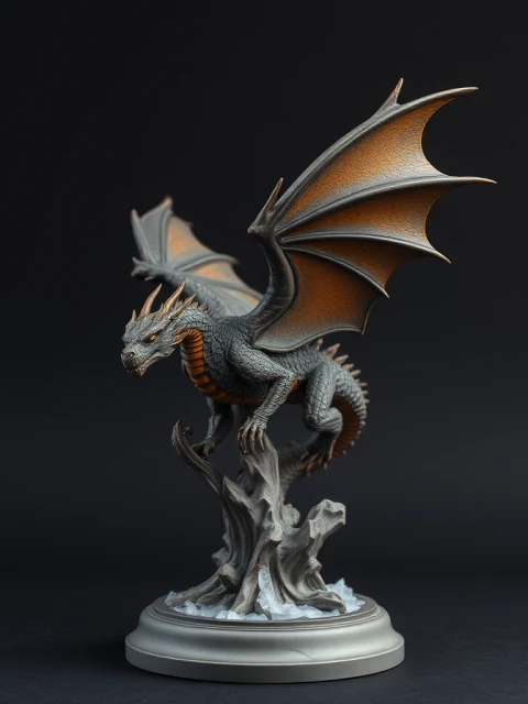 Дракон Кровавой Луны Готика — коллекционная 3D-фигурка
