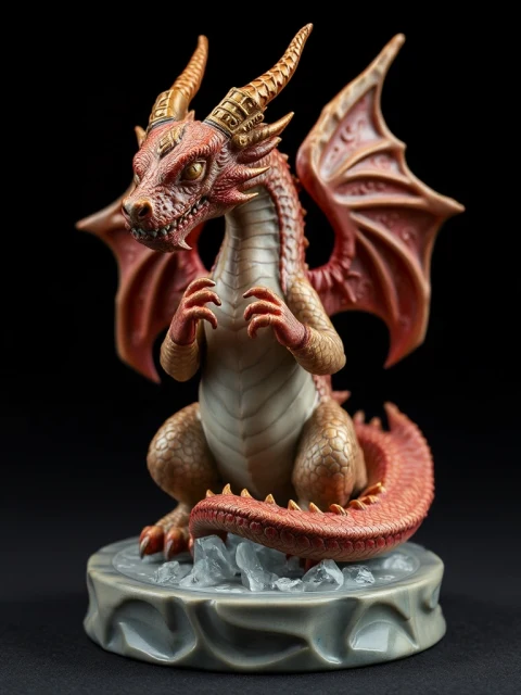Дракон Неонового Пламени Киберпанк — коллекционная 3D-фигурка