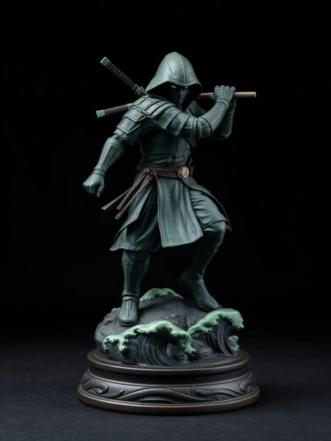 Ниндзя Кровавой Луны Киберпанк — коллекционная 3D-фигурка