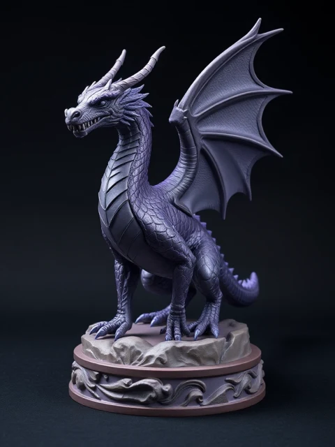Дракон Полуночного Часа Реализм — коллекционная 3D-фигурка