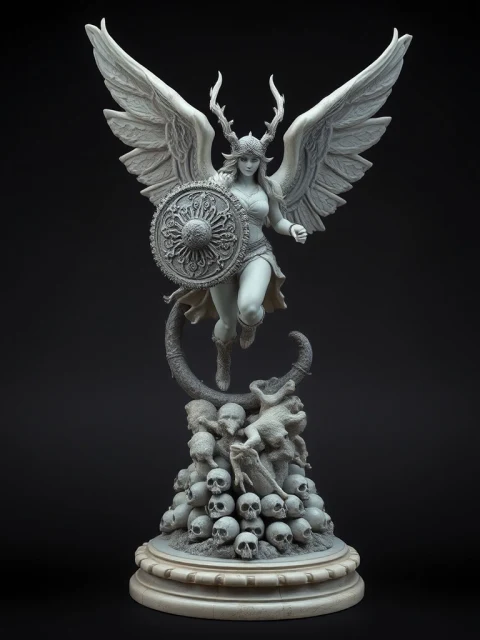 Валькирия Космической Бездны Этно-фэнтези — коллекционная 3D-фигурка