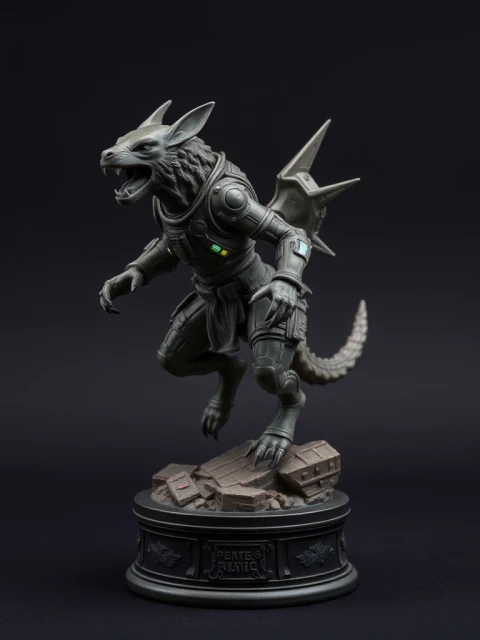 Зверь Туманного Предела Постапокалипсис — коллекционная 3D-фигурка