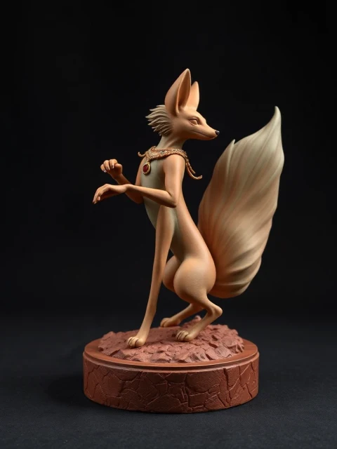 Кицунэ Звёздного Пепла Этно-фэнтези — коллекционная 3D-фигурка