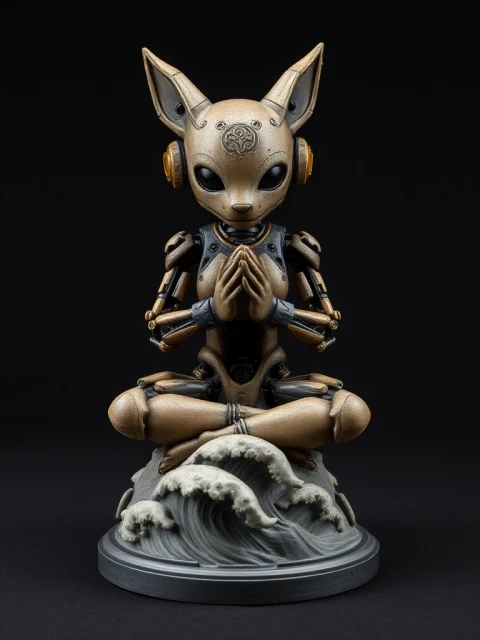 Робот Грозового Кровообращения Киберпанк — коллекционная 3D-фигурка