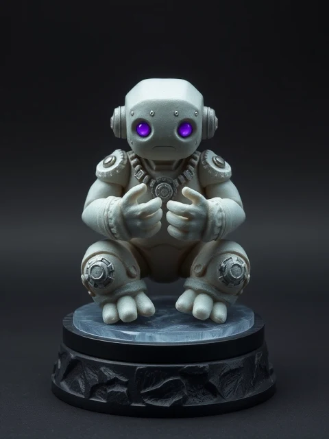Голем Обсидианового Шторма Нео-нуар — коллекционная 3D-фигурка