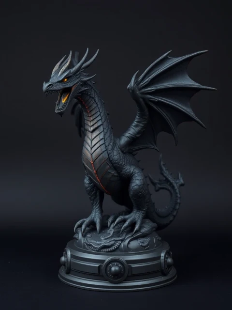 Дракон Сломанных Звёзд Тёмное фэнтези — коллекционная 3D-фигурка